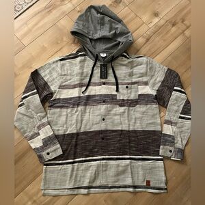 Men’s Little Bipsy hooded flannel NWT